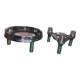 Set - candleholders and shell designed by Fritz Nagel and Caesar Stoffi.