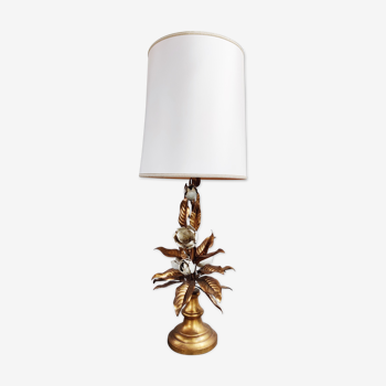 Lampe de table florale de cru, années 60