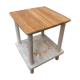 Wooden chalk bedside table and its stencil