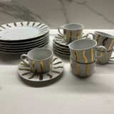 Serice dessert 6 plates and 6 cups asa selection