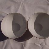 2 bols anciens en faïence  Hamage Nord  motif roses diam 15 cm H 8,5 cm
