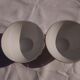 2 old earthenware bowls Hamage North pattern roses diam 15 cm H 8.5 cm