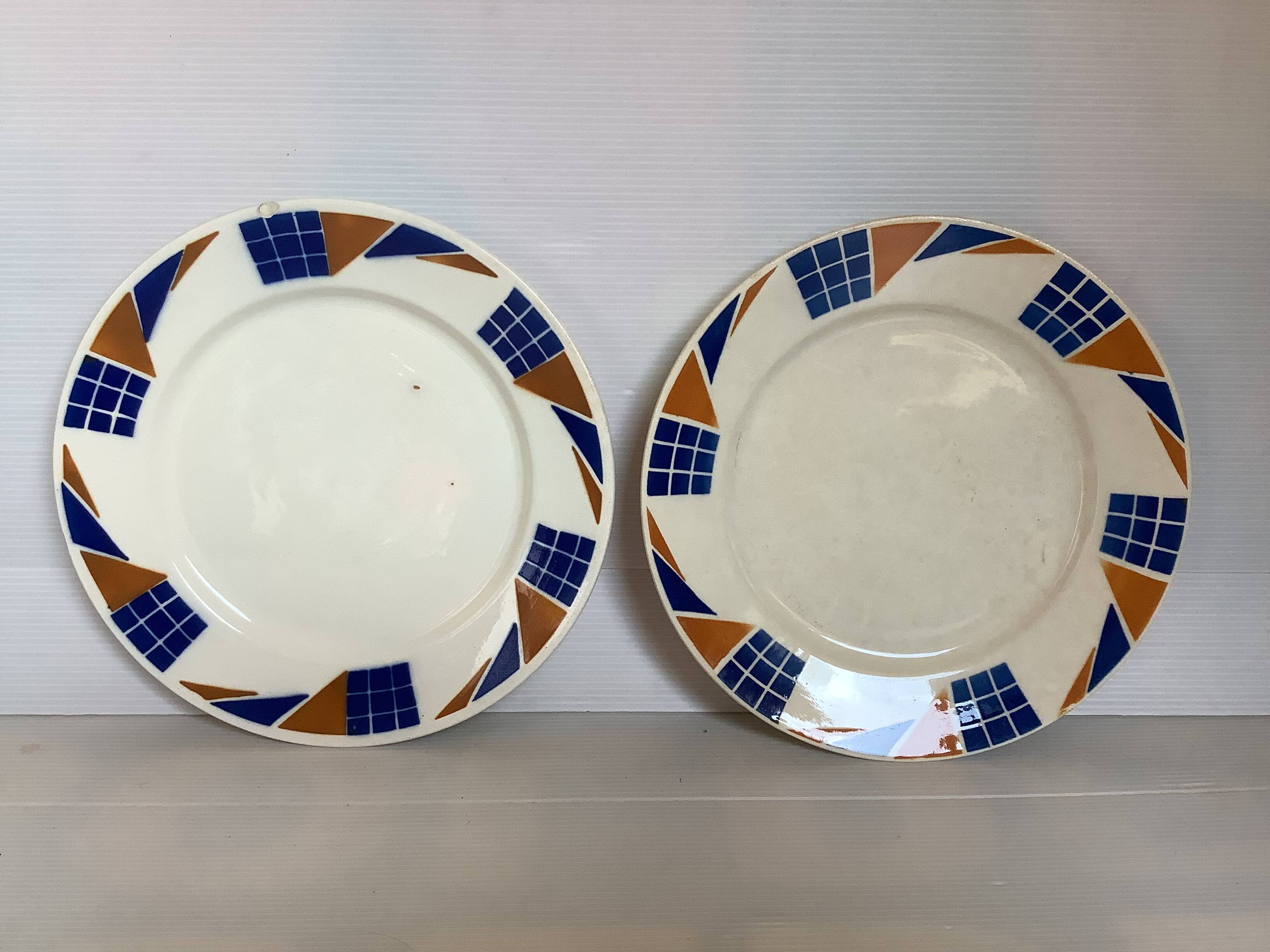 Pair of old Gongo Badonviller plates