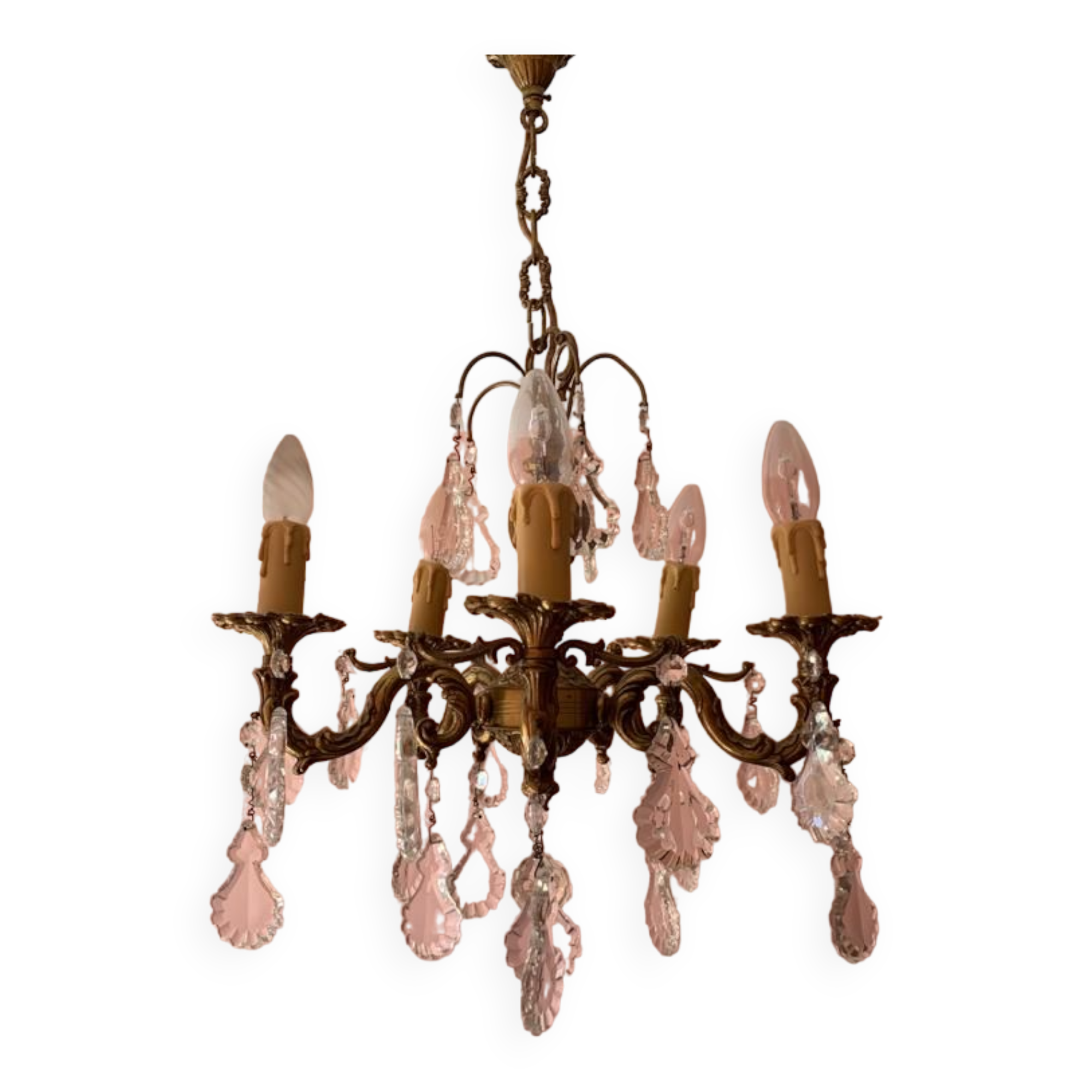 Chandelier with crystal pendants