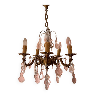 Chandelier with crystal pendants