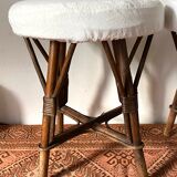 Vintage rattan stools