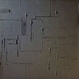 Minimalist monochrome abstract painting black