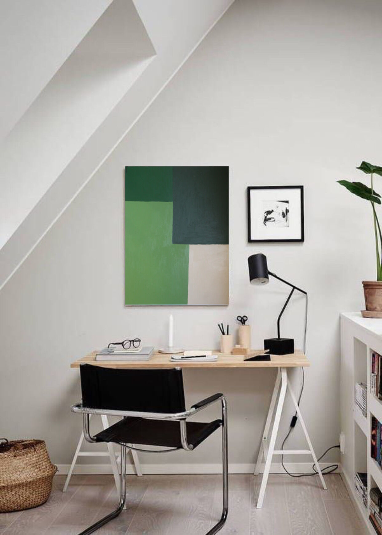 Abstract green "Aesthetic green" 80x65cm