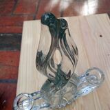 Pair of crystal candlesticks – 80s handcrafted design