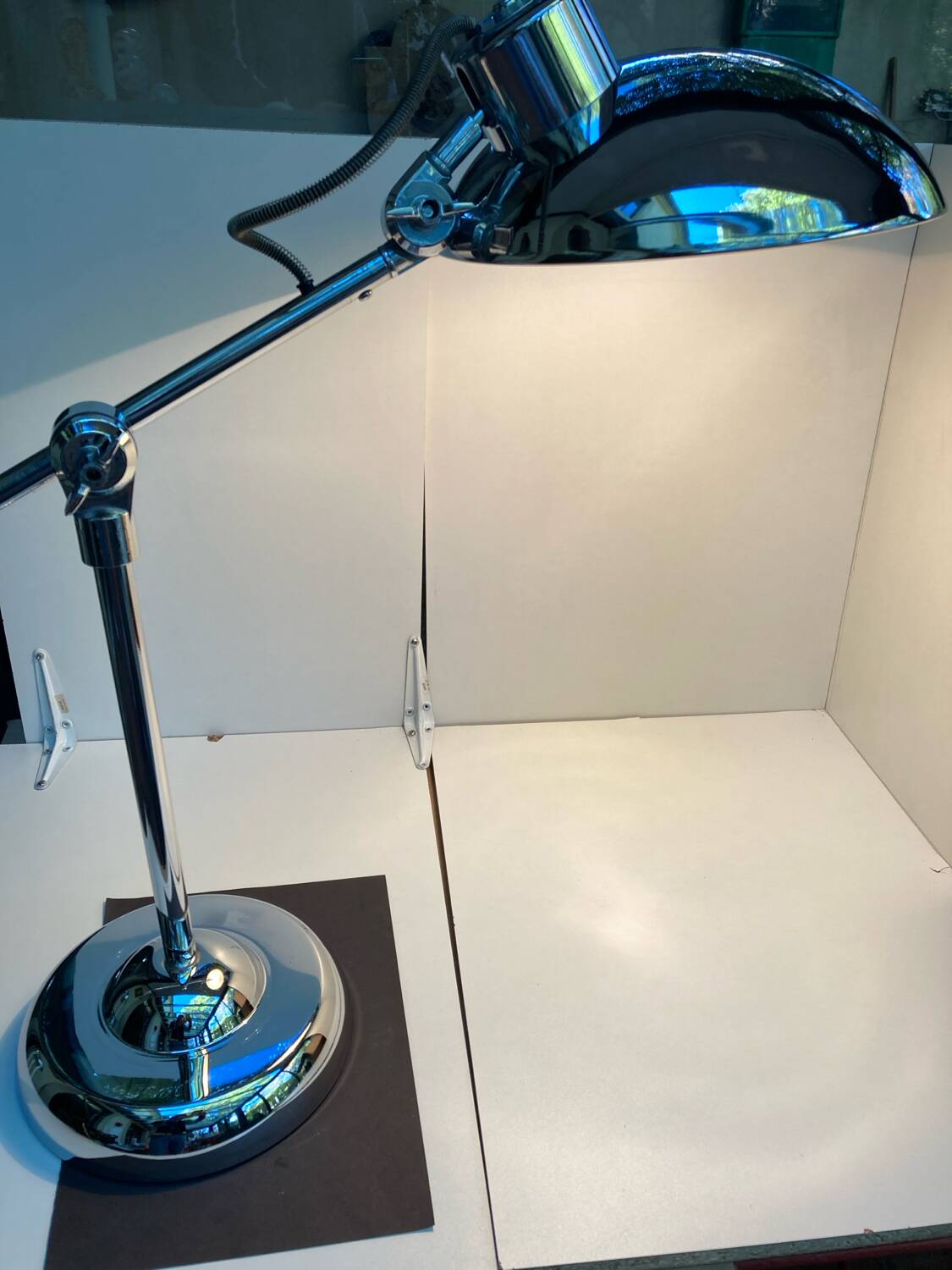 Vintage 90s chrome articulated interior lamp