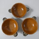 Set of 3 alsatian bowls in glazed terracotta