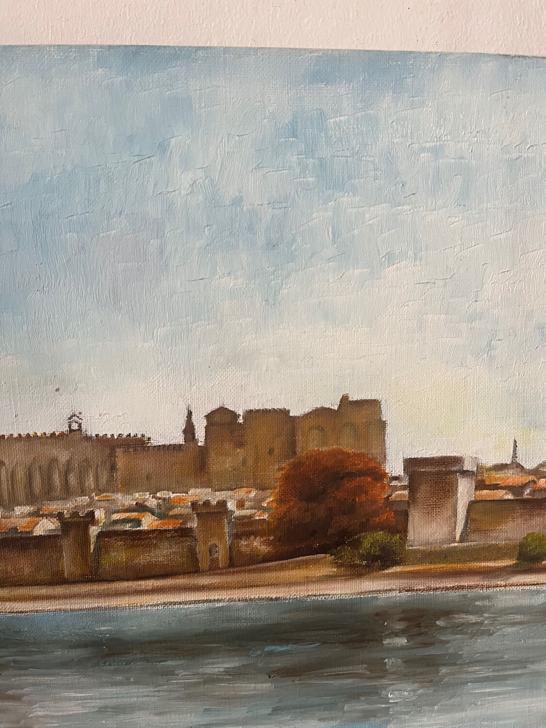 The Avignon Bridge, signed L. Baudoin, 1971