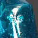 Blue bubbled glass vase Top Design Italy 1970
