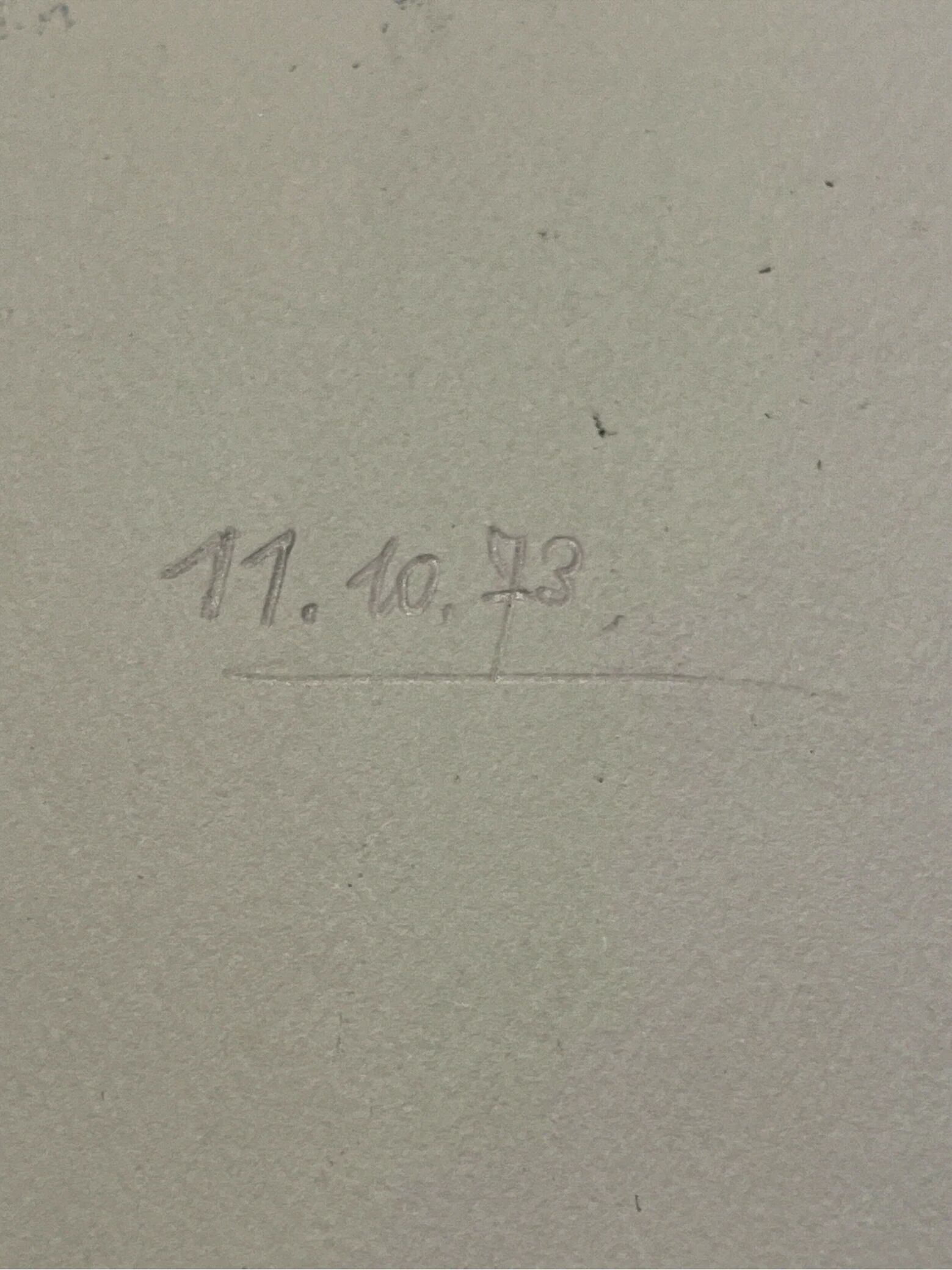 Œuvre originale sur papier signée Eugène Eechaut, 1973 - Encadrée