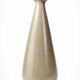 Art Deco conical vase in crackled beige earthenware, circa 1930-1950.