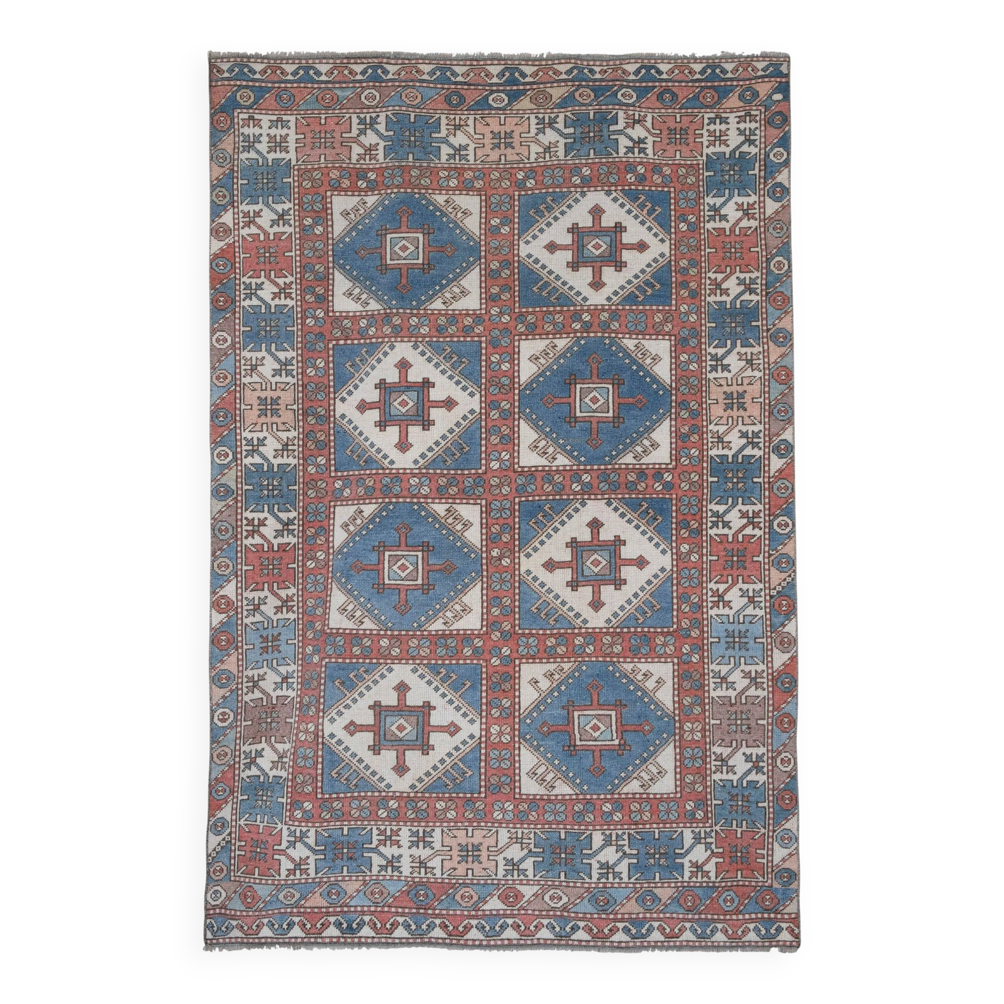 Vintage Turkish Oushak rug 143x213 cm