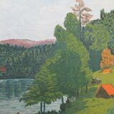 Table P. Sonneville "holidays at the lake"