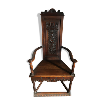 Renaissance-style walnut armchair