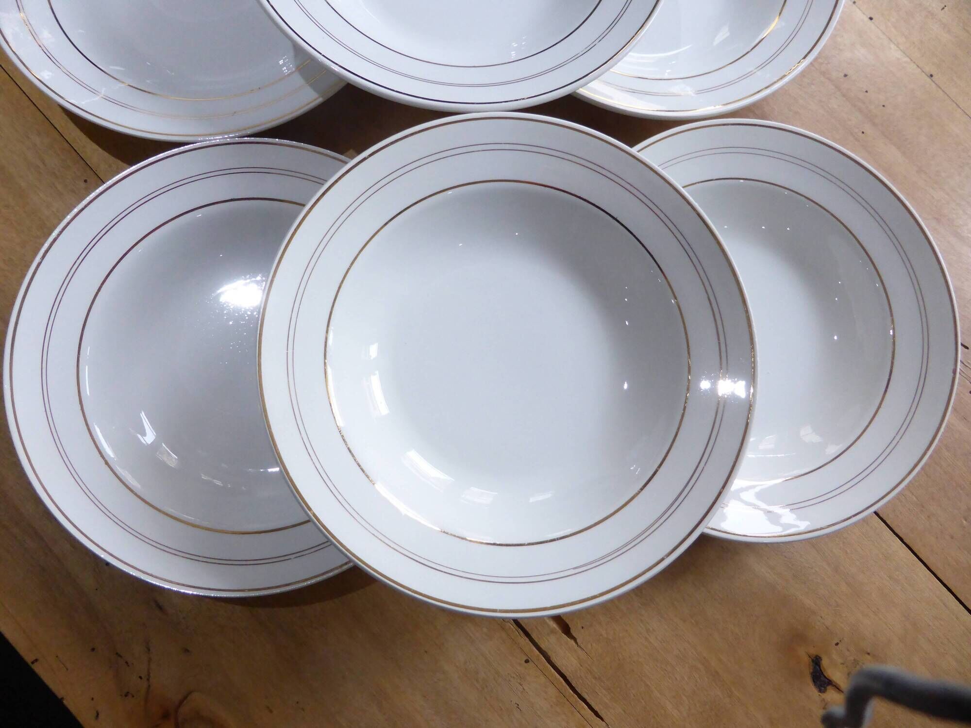 Assiettes creuses x6 porcelaine de St Amand