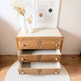Renovated Art Deco oak chest of drawers