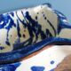 Glazed terracotta mortar and wooden pestle