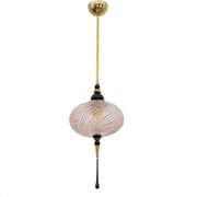 Suspension en verre de Murano soufflé et laiton