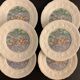 6 Gien cheese plates, Les Saveurs by Marie-Pierre Boitard