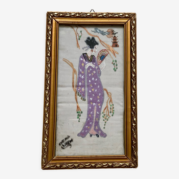 Geisha painting vintage