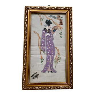 Geisha painting vintage