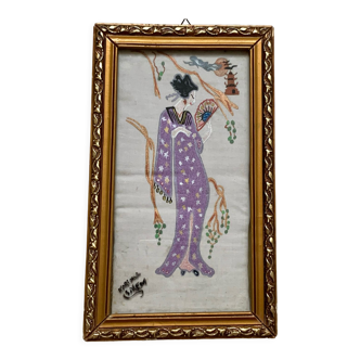 Tableau geisha vintage