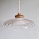 Art Deco pendant/portable lamp in clear glass, 1920s-30s