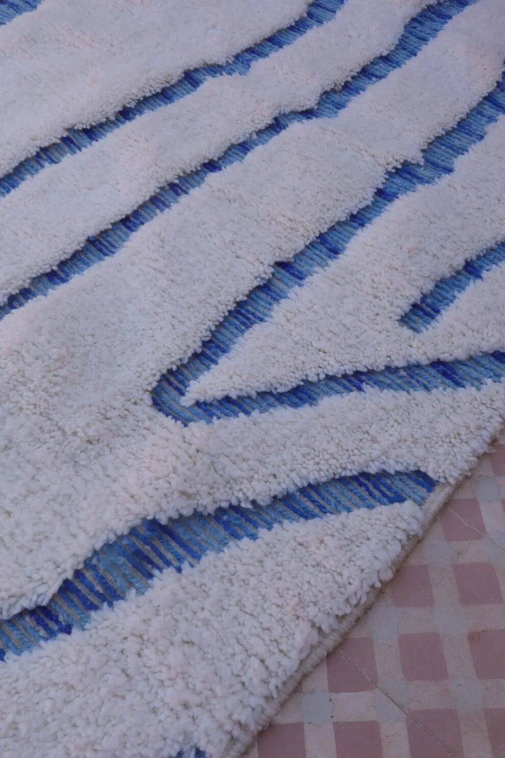 Handmade natural wool rug