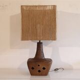 Lamp in chamotte ceramic and rope 1960