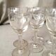Suite of 8 engraved glass drip glasses from the 1930s 1940s