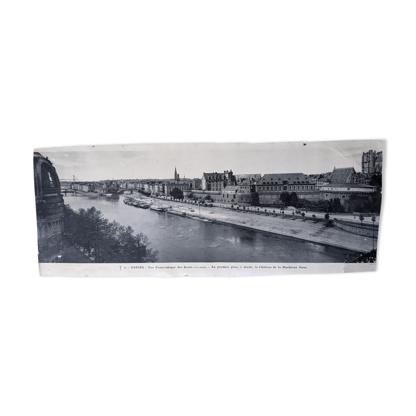old panoramic poster of Nantes