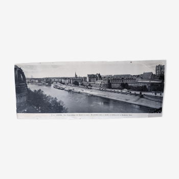 old panoramic poster of Nantes