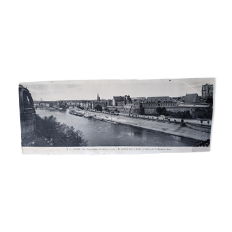 old panoramic poster of Nantes