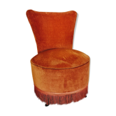 Pink fringed velvet heater