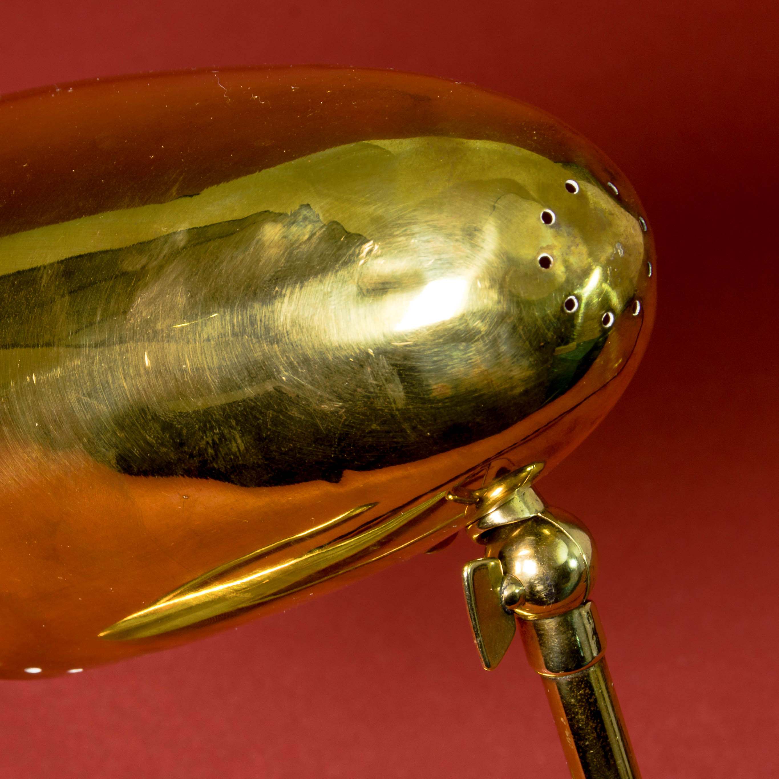 Brass lamp, with switch cover. circa 1950 - France