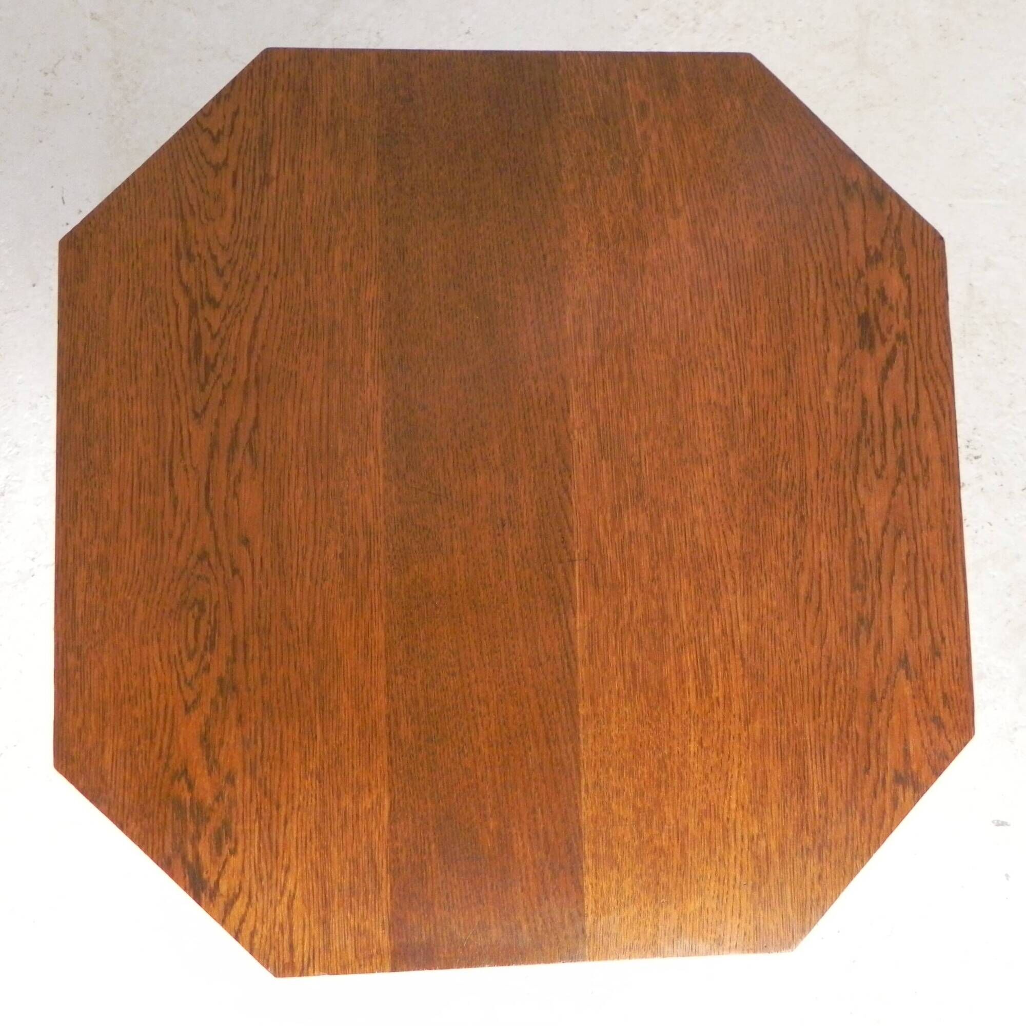 Table d'appoint octogonale Art Déco, chêne, années 1930