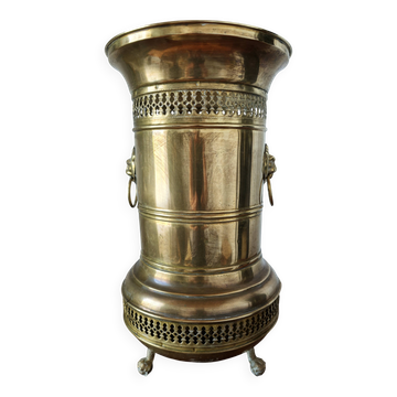 Vintage brass umbrella stand