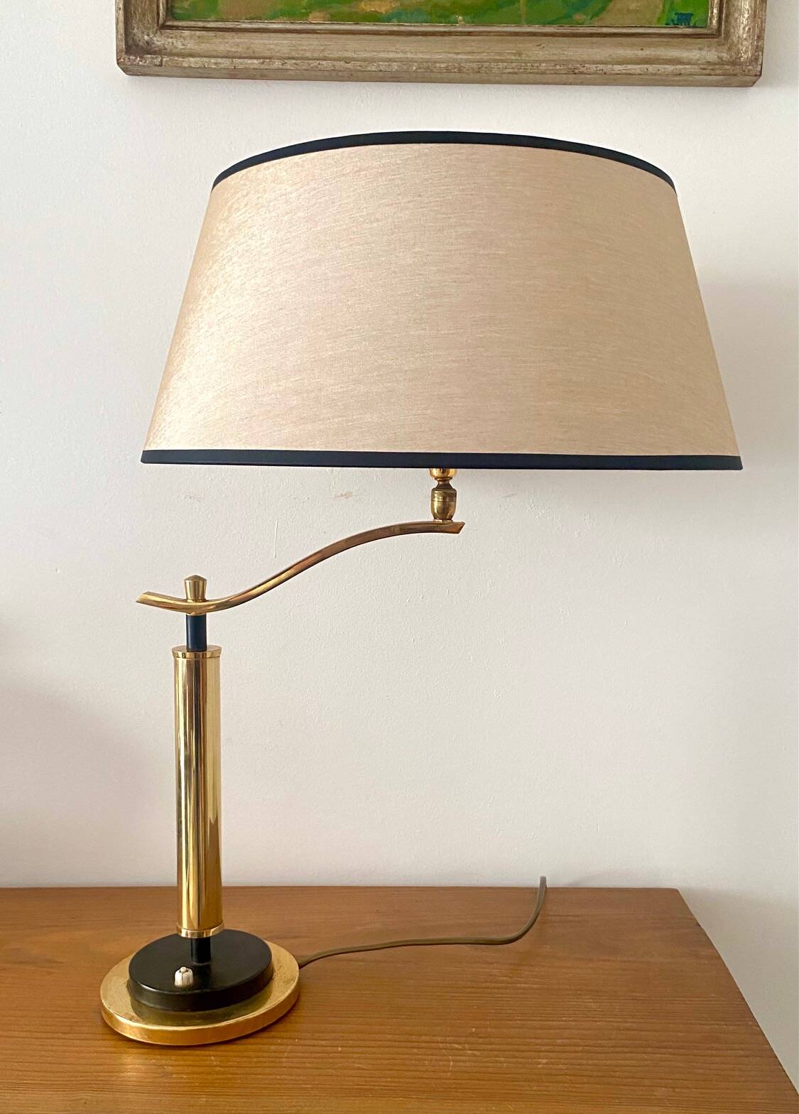 Brass desk lamp, 1950-1960