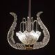 Lot de 3 lustres fontaine Art Déco de Barovier e Toso, verre de Murano, 194