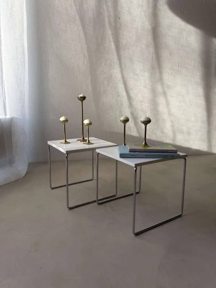 Brabantia side tables 1970s minimalist design