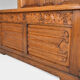 Banc coffre Gothique d'église en chêne sculpté, vers 1880