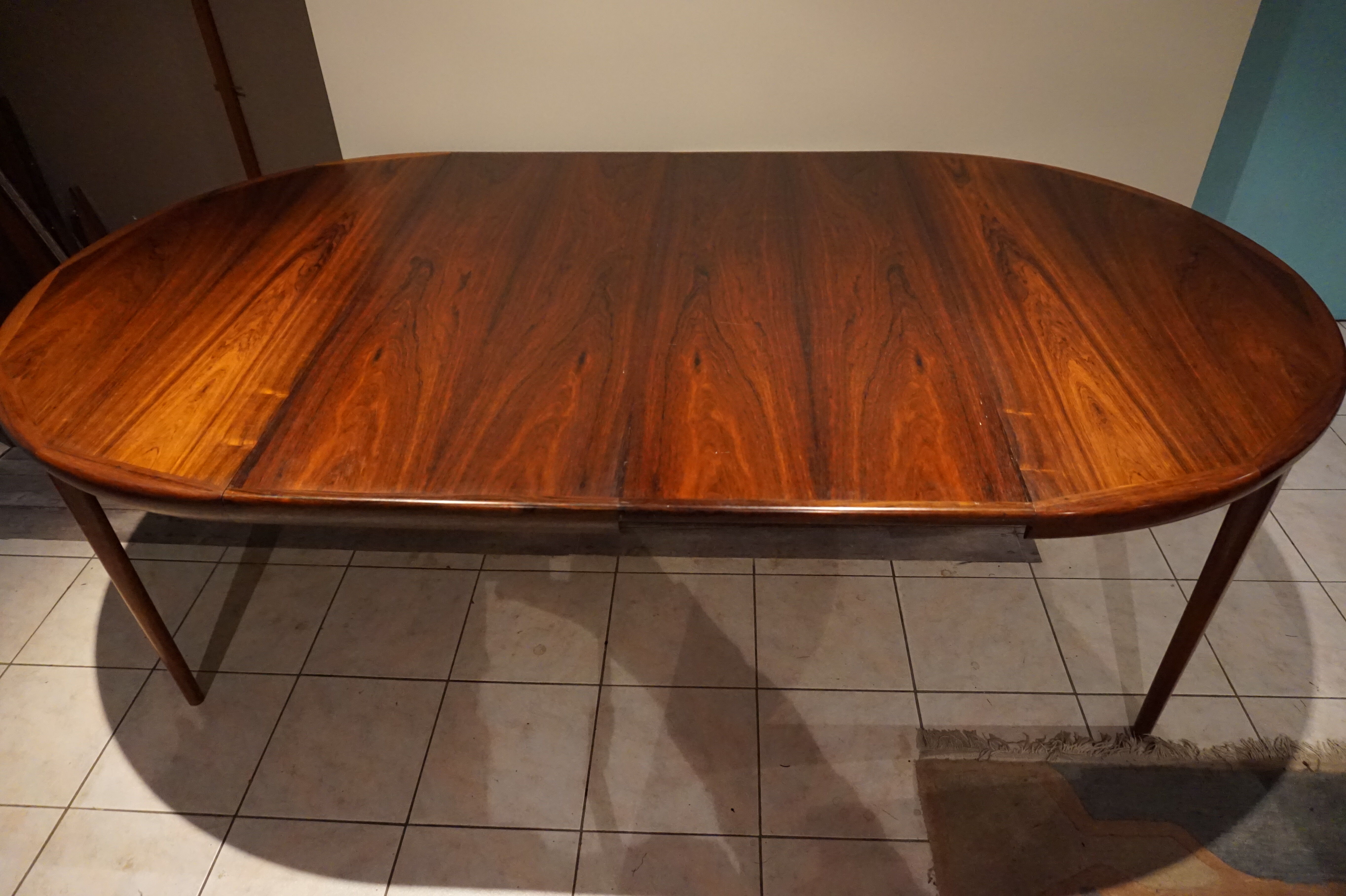 Table de repas danoise en palissandre de rio vv mobler
