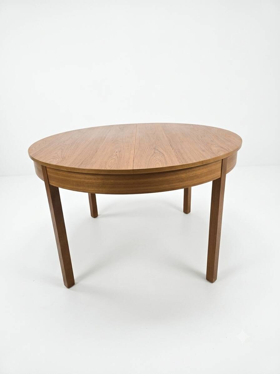 Table scandinave extensible en chêne des années 60