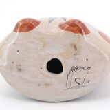 Mexican ceramic owl signed V Silva