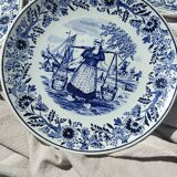 Set of 4 plates Delft Dutch rural life