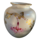 Hand-painted pearlescent porcelain vase
